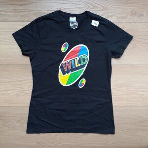 Uno Wild Card Logo - New Women's Small Black T-Shirt